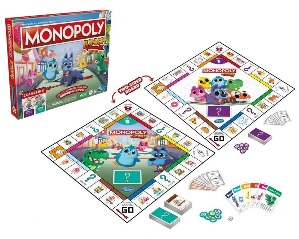 GAME RENTAL: Hasbro Monopoly Junior 2-Sided Board Game