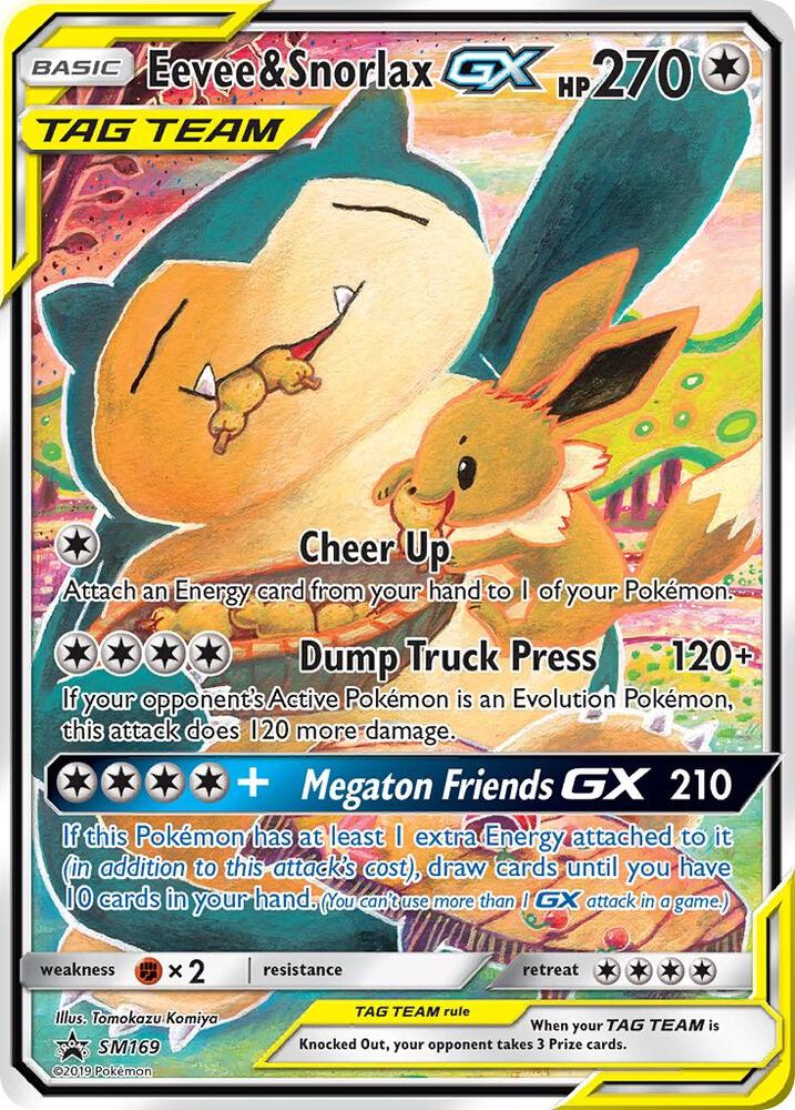 eevee pokemon card 2019 Pokémon Eevee & Snorlax GX SM169 – The Pieceful Project