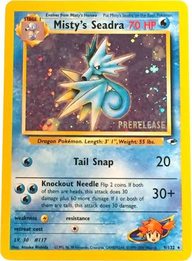 Pokemon TCG: Gym Heroes Misty's Seadra 9/132 (Prerelease Promo) - Near Mint