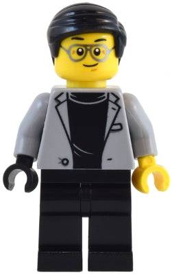 LEGO® Minifigure Cyrus Borg - Gray Glasses, Gray and Black Top, with one Black Hand and one Yellow Hand (njo842)
