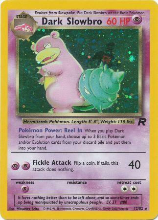 Pokémon Team Rocket Dark Slowbro 12/82 Holo Rare – Unlimited Edition – Near Mint (NM)