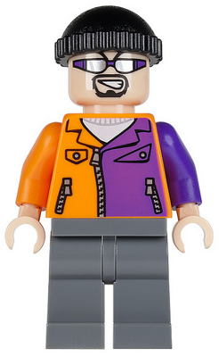 LEGO® Minifigure Two-Face's Henchman, Orange and Purple - Sunglasses (sh0022)