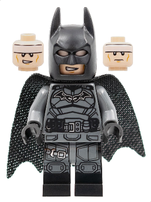 Batman - Dark Bluish Gray Suit, Black Belt, Black Hands, Spongy Cape with 1 Hole, Black Boots