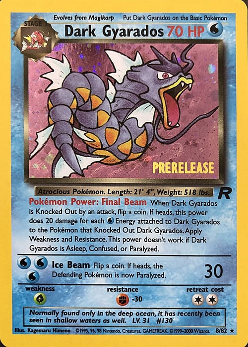 Pokemon TCG: Team Rocket Dark Gyarados 8/82 (Prerelease Promo) - Near Mint