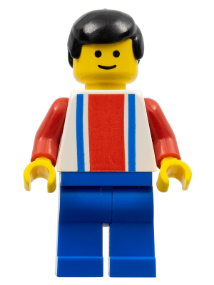 LEGO® Minifigure Soccer Player - Red, White, and Blue Team with Number 2 on Back (soc023) - USED