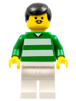 LEGO® Minifigure Soccer Player - Green and White Team with Number 4 on Back (soc149)