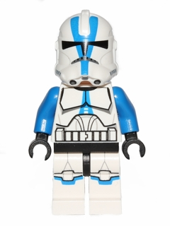 LEGO® Minifigure Clone Trooper, 501st Legion (Phase 2) - Blue Arms, Large Eyes (sw0445)