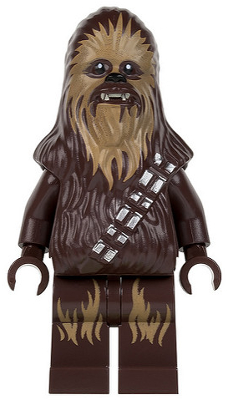 LEGO® Minifigure Chewbacca - Dark Brown, Medium Nougat Fur (sw0532) - USED