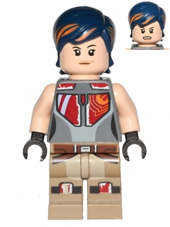 LEGO® Minifigure Sabine Wren - Dark Blue Hair with Orange Highlights (sw0616) - USED