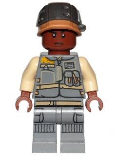 LEGO® Minifigure Rebel Trooper - Reddish Brown Head, Helmet with Pearl Dark Gray Band (Corporal Tonc) (sw0806) - Used