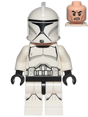 LEGO® Minifigure Clone Trooper (Phase 1) - Printed Legs, Scowl (sw0910)