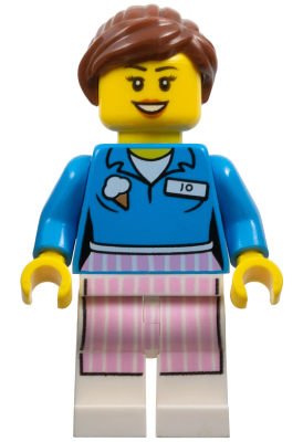 LEGO® Minifigure Ice Cream Jo - Reddish Brown Hair (tlm085)