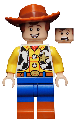 Woody - Normal Legs, Dark Orange Boots, Open Mouth Smile / Scared