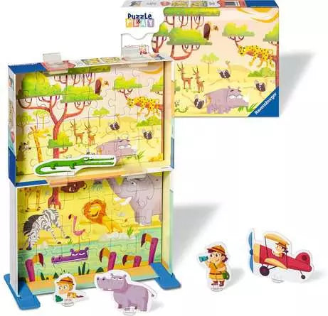 Puzzle & Play: Safari Time, 2 Puzzles, 24 Pieces Each