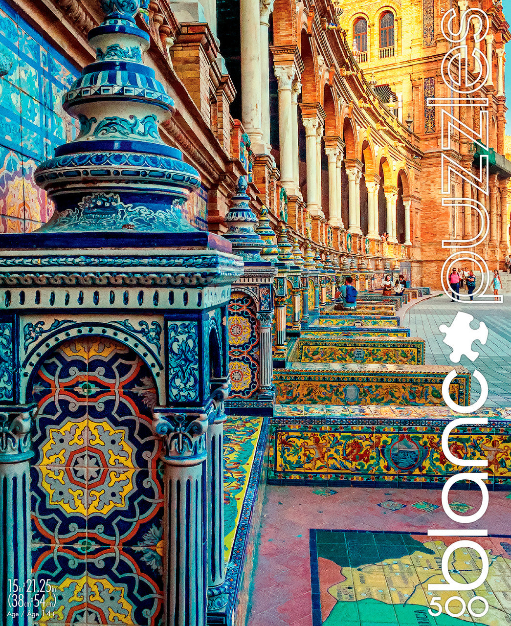 blanc Spanish Tiles 500 Piece Jigsaw Puzzle