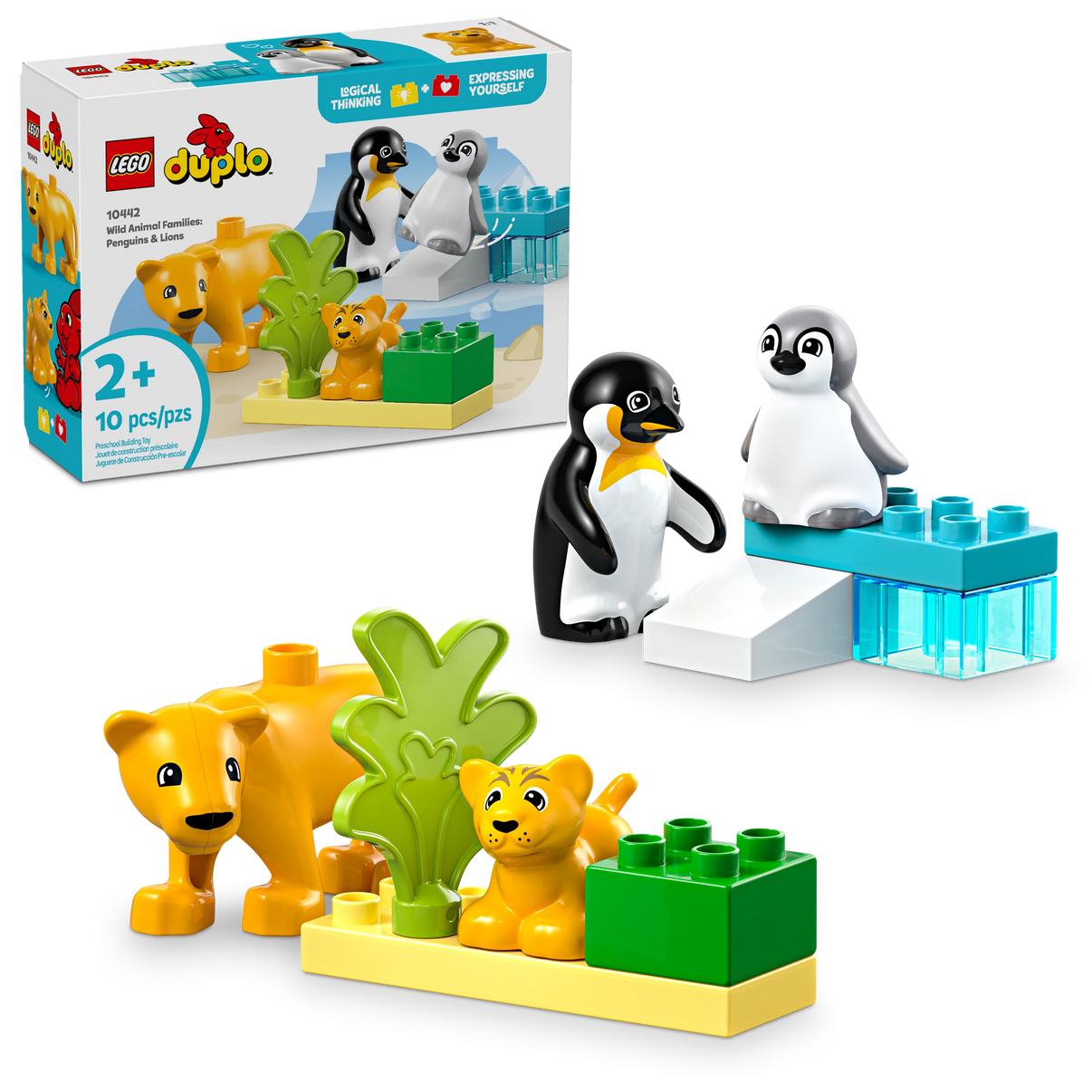 LEGO® DUPLO® Wild Animal Families: Penguins & Lions 10442