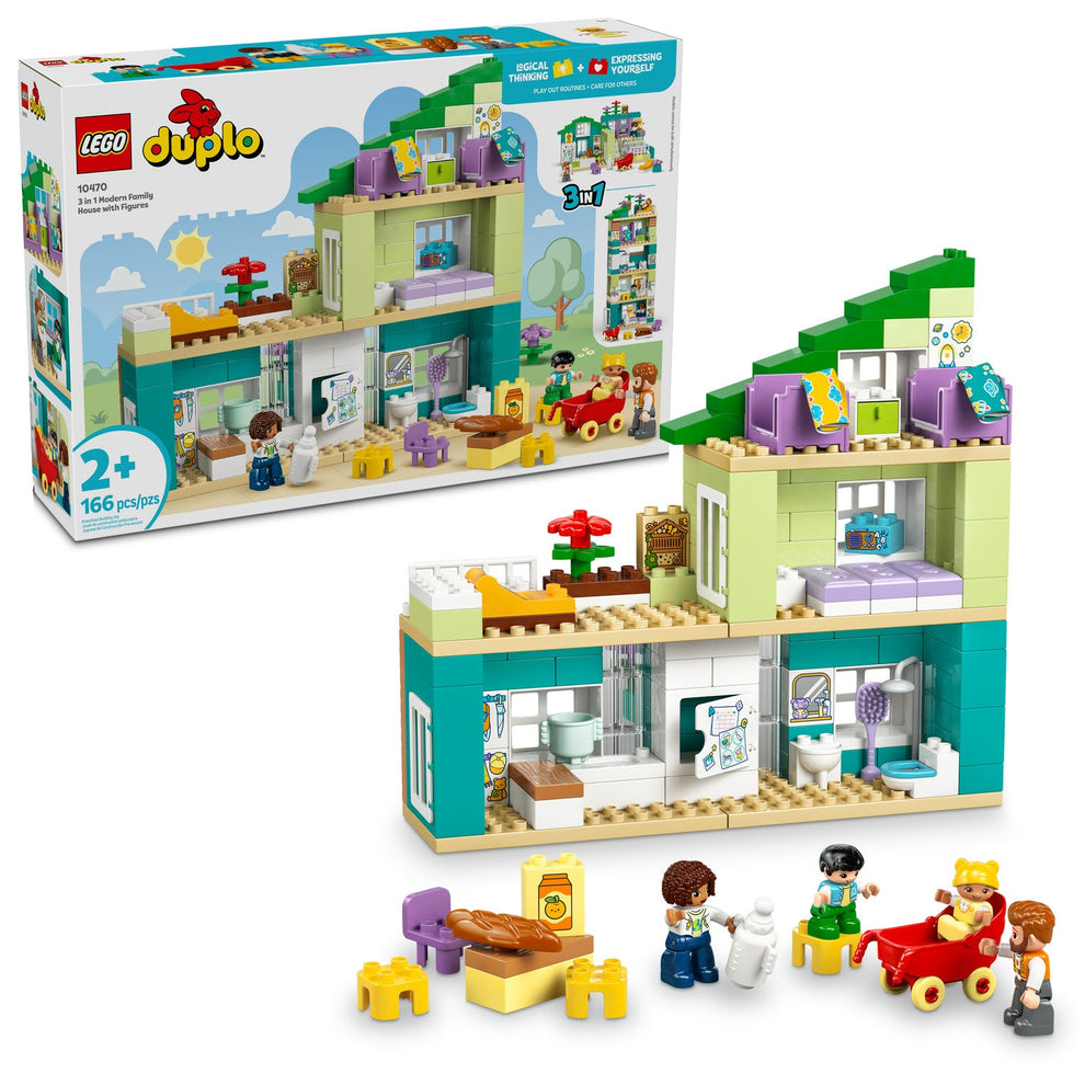 LEGO® DUPLO® Town 3 in 1 Modern Family House with Figures 10470
