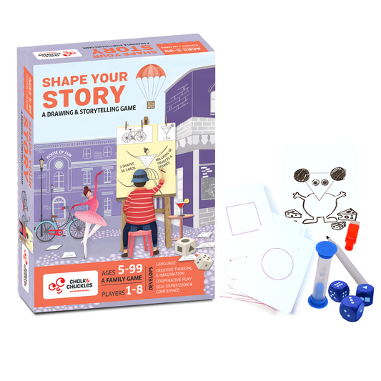 COMING SOON! Chalk & Chuckles Shape Your Story Dice Game