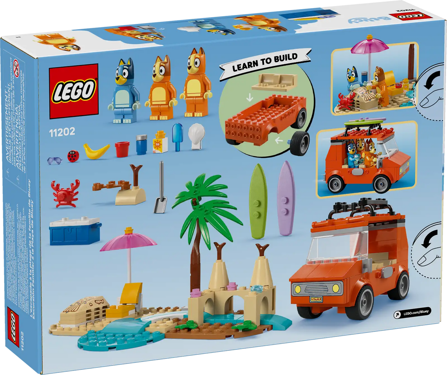 LEGO® Bluey's Beach & Family Car Trip 11202