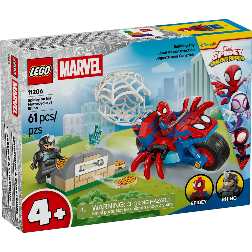 LEGO® MARVEL Spidey on his Motorcycle vs. Rhino 11206