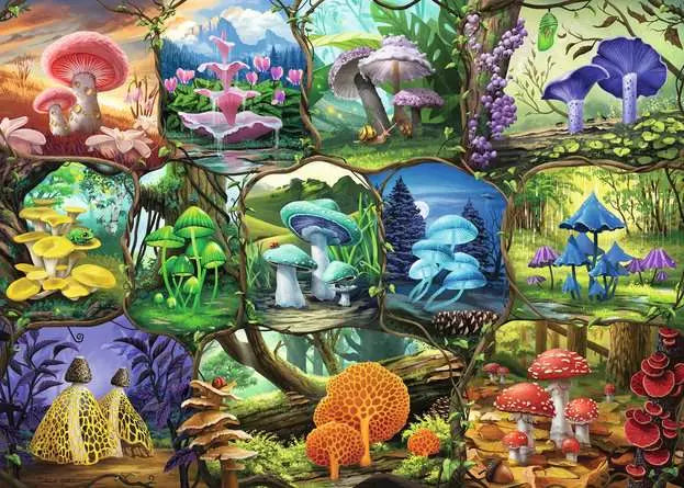 Nathanael Mortensen: Beautiful Mushrooms 1000 Piece Puzzle