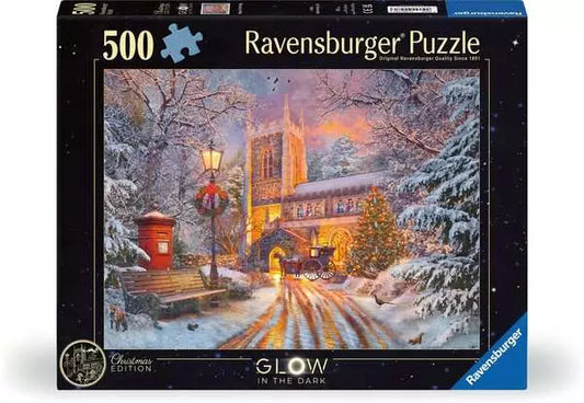 Ravensburger Jigsaw Puzzle Glow in the Dark: Magical Christmas - 500 Pieces Puzzle