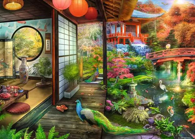 Ravensburger: Kyoto Japanese Garden Teahouse 1000 Piece Puzzle