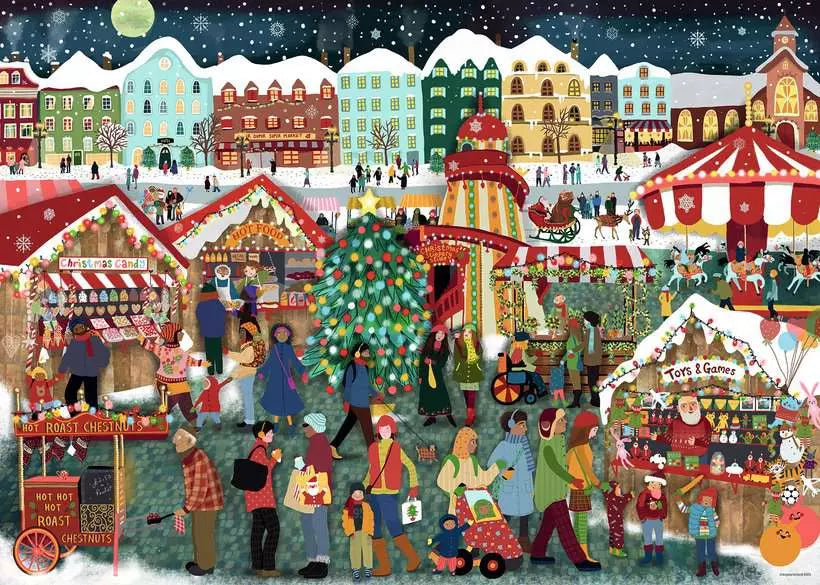 Ravensburger Jigsaw Puzzle Christmas Market - 1000 Pieces Puzzle