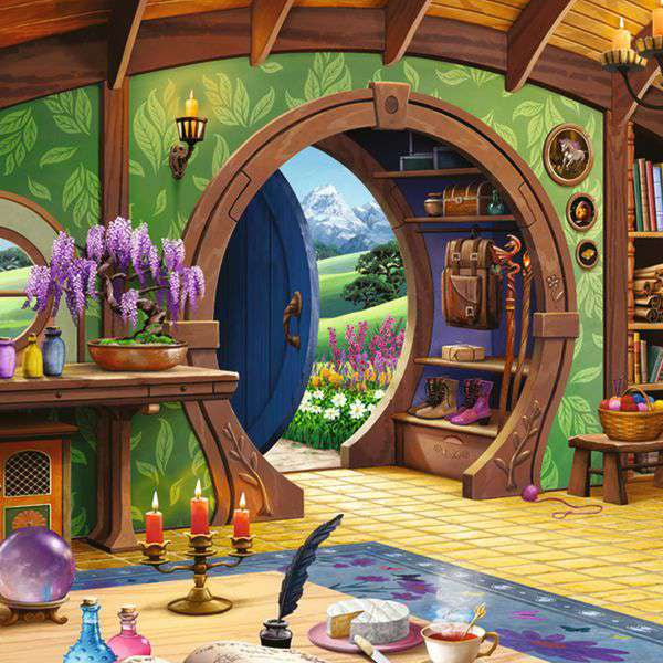 Ravensburger Charmed Cottage 1000 Piece Jigsaw Puzzle artwork detail