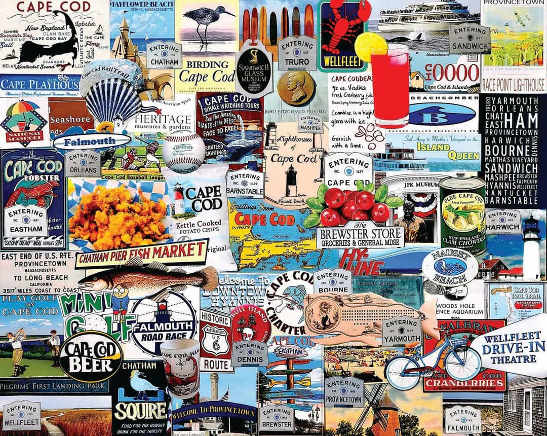 White Mountain I Love Cape Cod 1000 Piece Jigsaw Puzzle