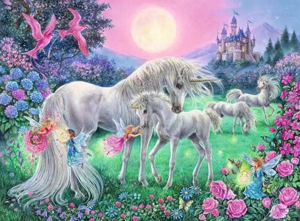 Ravensburger Children’s Jigsaw Puzzle Unicorns in the Moonlight - 100 Pieces Puzzle