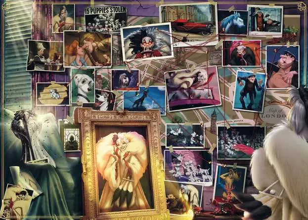 Ravensburger Disney Villainous: Cruella de Vil 1000 Piece Jigsaw Puzzle
