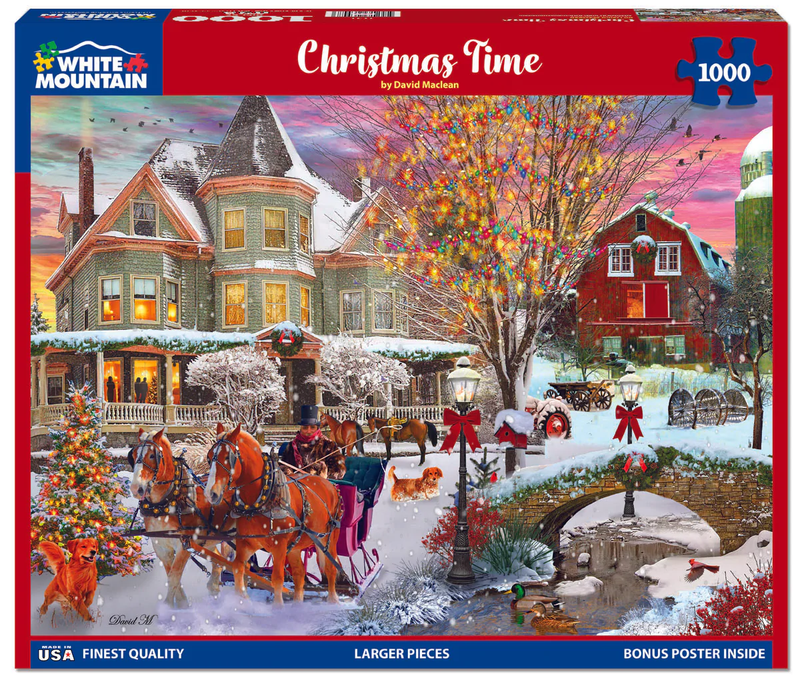 White Mountain Christmas Time 1000 Piece Puzzle