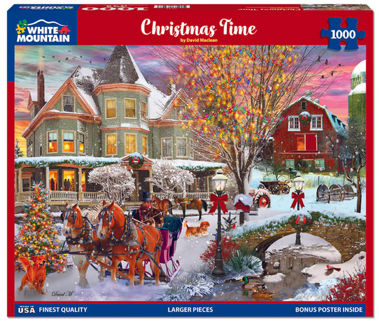 White Mountain Christmas Time 1000 Piece Puzzle