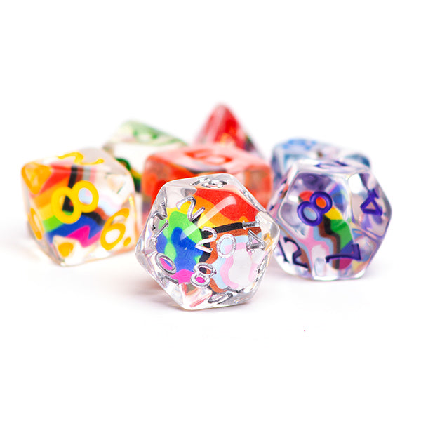 7-Die Set D&D Progress Pride Dice Set