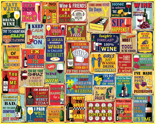 White Mountain I Love Wine - 1000 Piece Jigsaw Puzzle