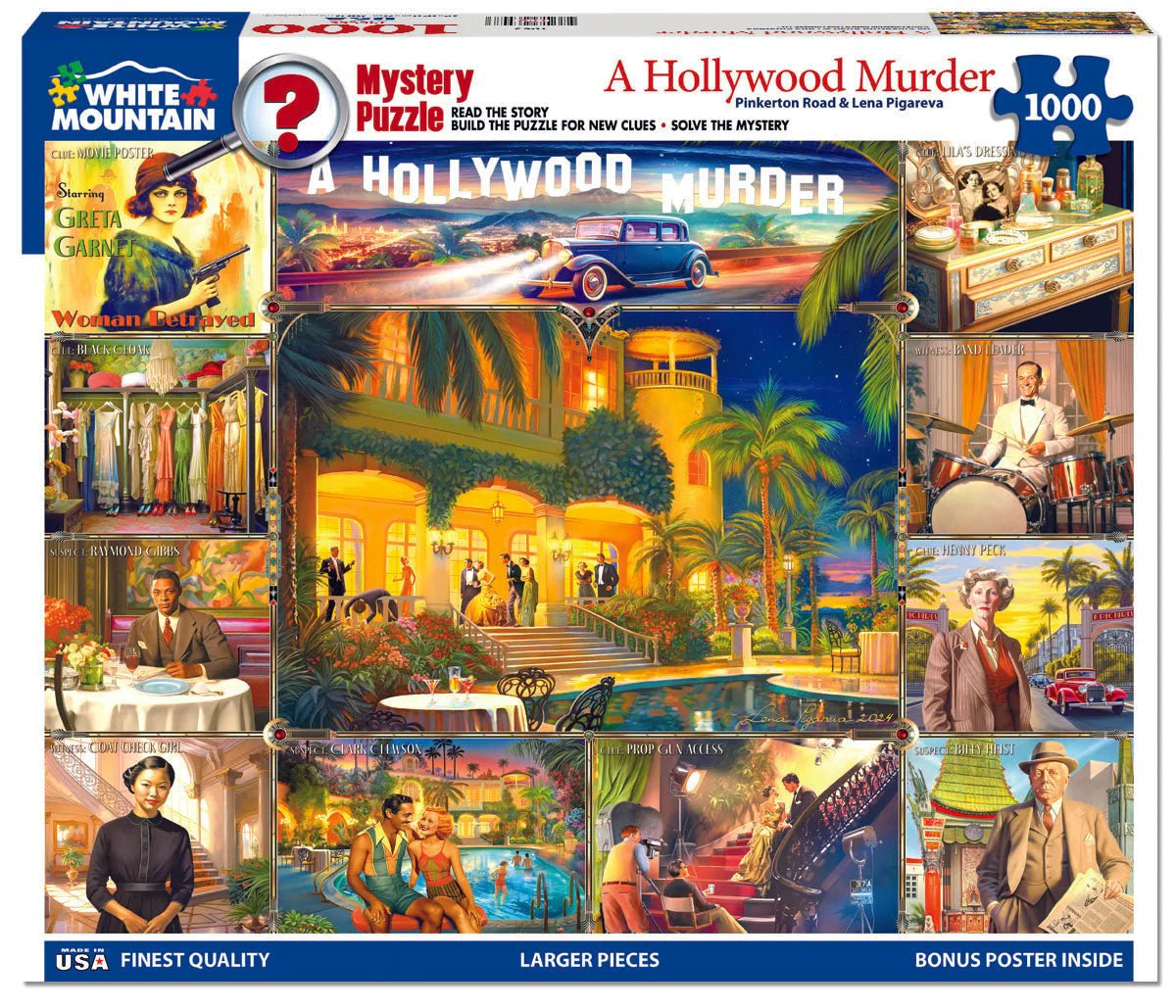 White Mountain: Hollywood Murder-Mystery 1000 Piece Puzzle