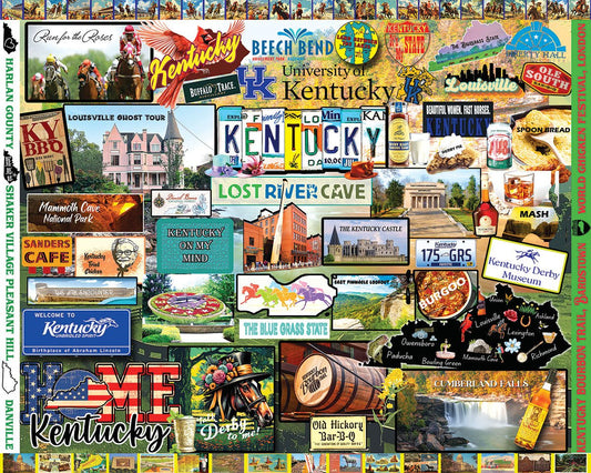 White Mountain I Love Kentucky - 1000 Piece Jigsaw Puzzle