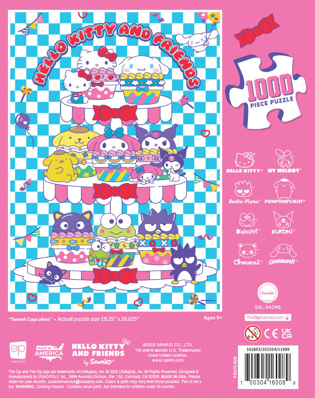 Hello Kitty and Friends "Sweet Cupcakes" 1,000 Piece Puzzle