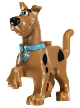 21042pb01c01 Part Medium Nougat Dog, Great Dane Scooby-Doo Walking with Medium Azure Collar Pattern