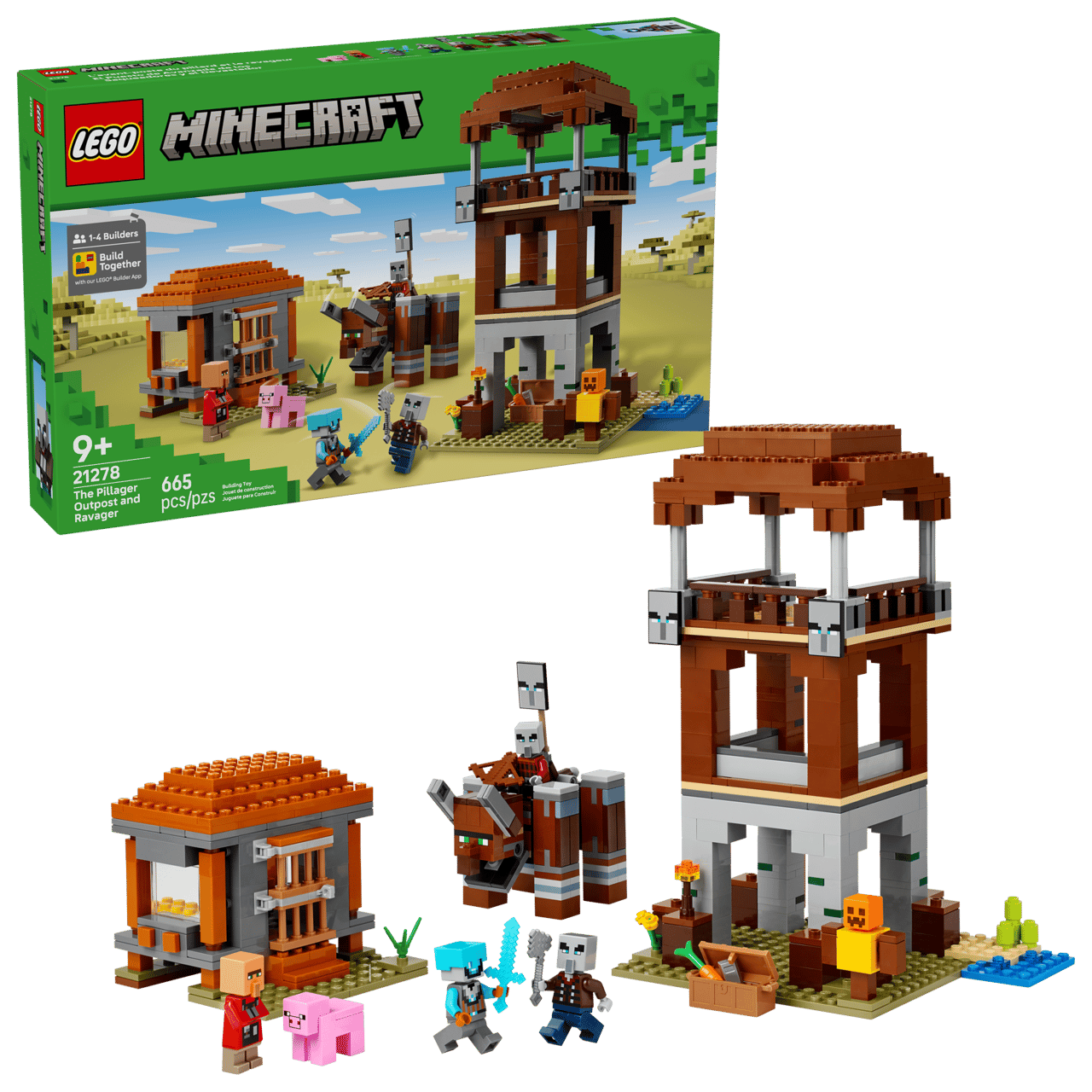 LEGO® Minecraft® The Pillager Outpost and Ravager 21278