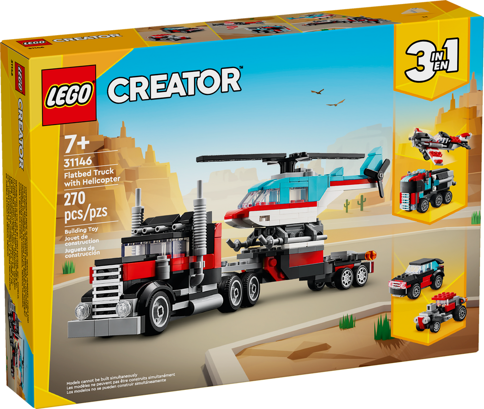 LEGO® Creator Flatbed Truck with Helicopter 31146