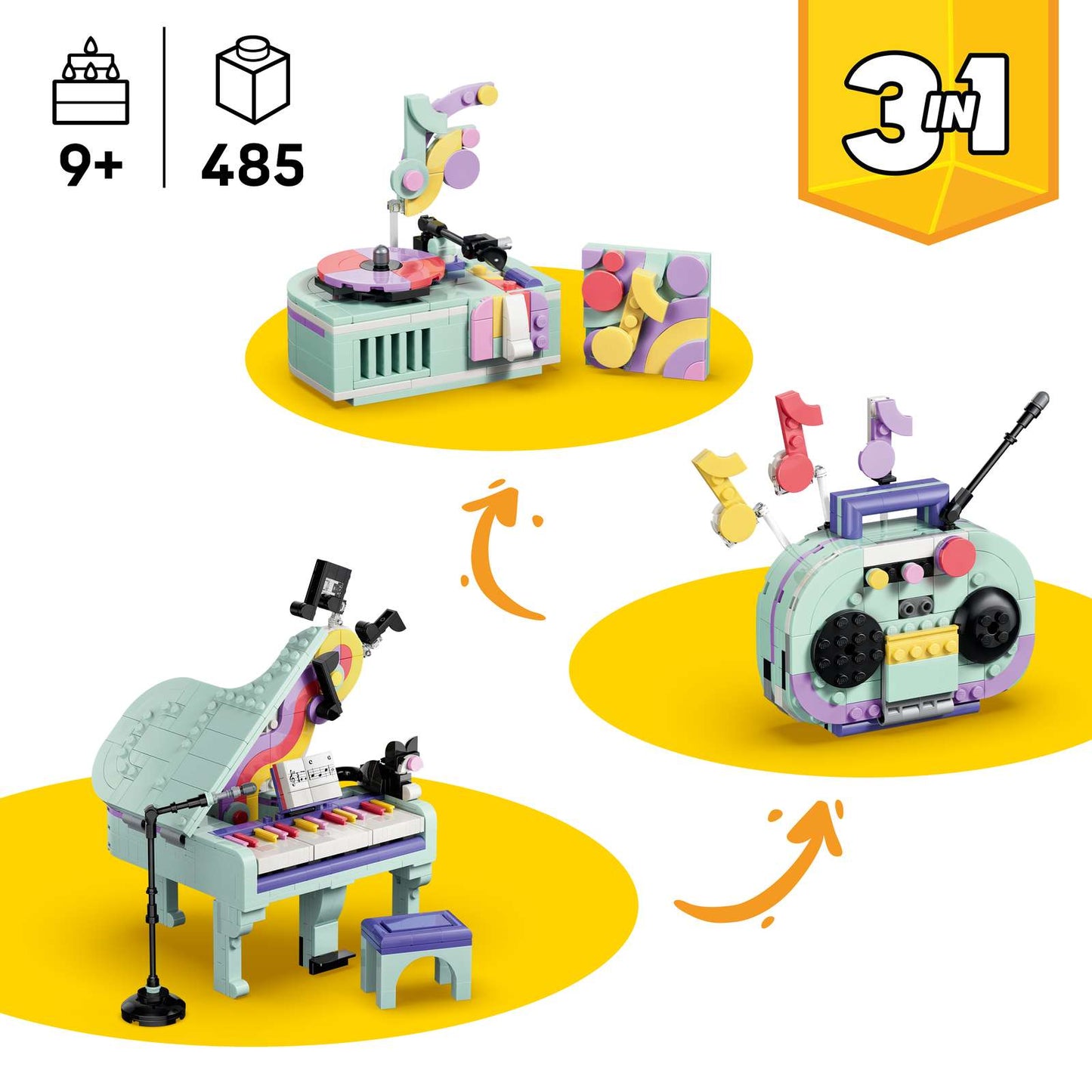 LEGO® Creator Music Decor Piano with Cat 31392