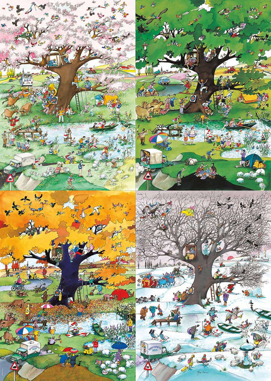 Heye Cartoon Classics: 4 Seasons – 2000 Piece Jigsaw Puzzle