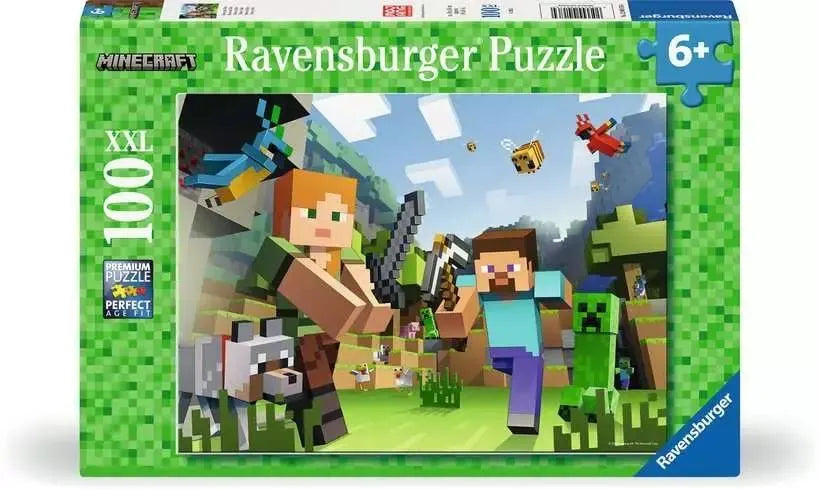 Ravensburger Jigsaw Puzzle Minecraft: Steve and Alex 100 Piece Puzzle