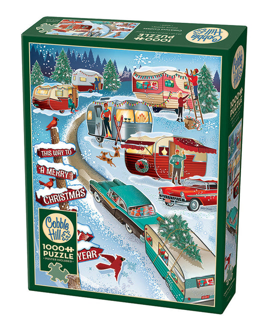 Cobble Hill Christmas Campers 1000 Piece Puzzle