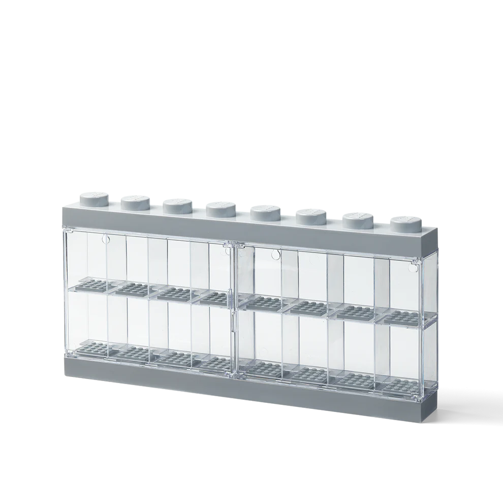 LEGO® Minifigure Display Case (Stone Grey) - Large