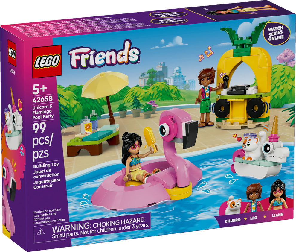 LEGO® Friends Unicorn & Flamingo Pool Party 42658