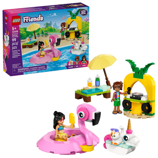 LEGO® Friends Unicorn & Flamingo Pool Party 42658