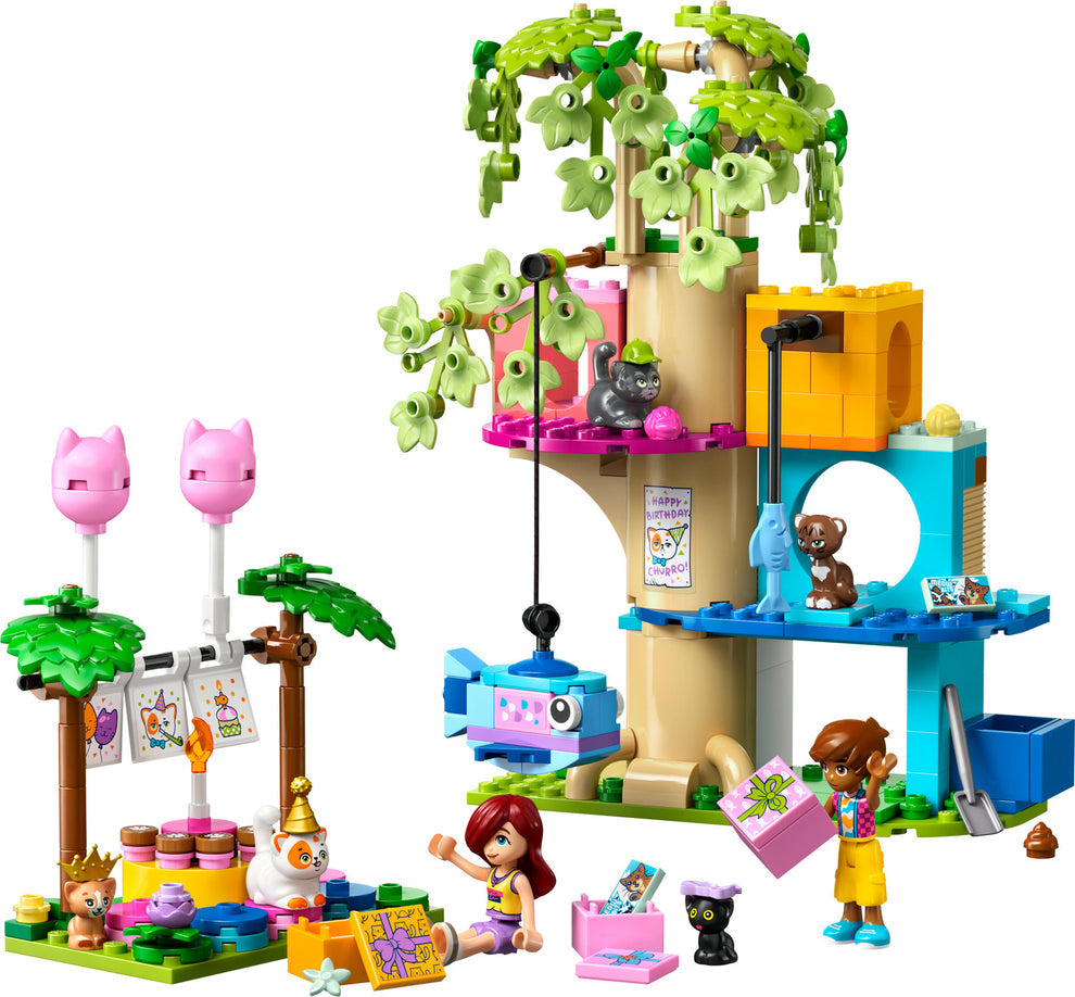 AVAILABLE NOW! LEGO® Friends Cat Birthday Party & Tree House 42666